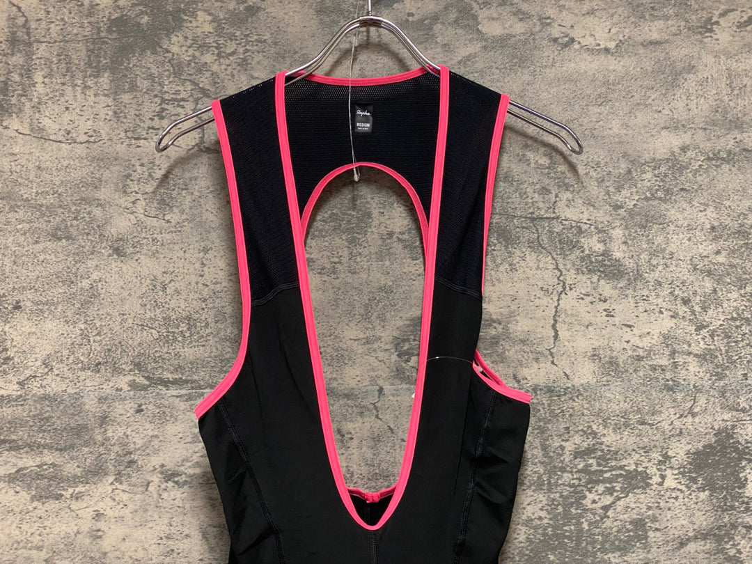 KP686 ラファ Rapha RCC CLASSIC BIB SHORTS Ⅱ ビブショーツ 黒 ピンク M
