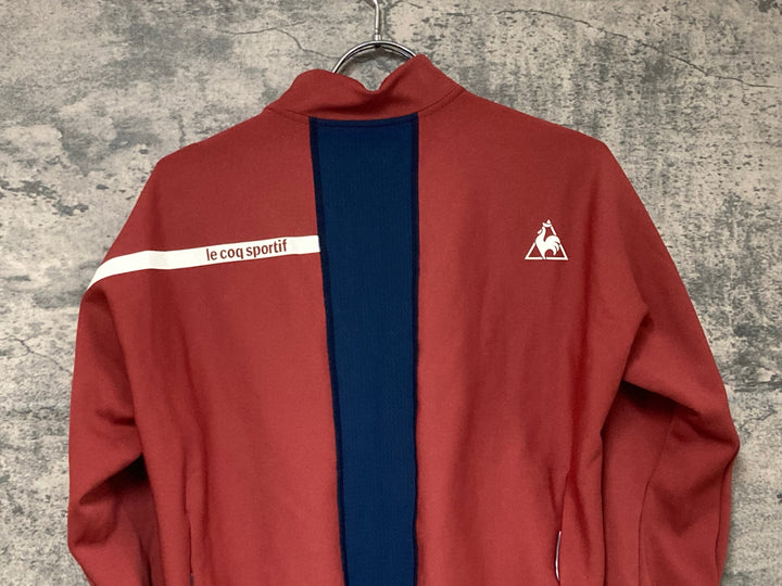 JW077 ルコックスポルティフ le coq sportif 長袖 サイクルジャージ 赤 L