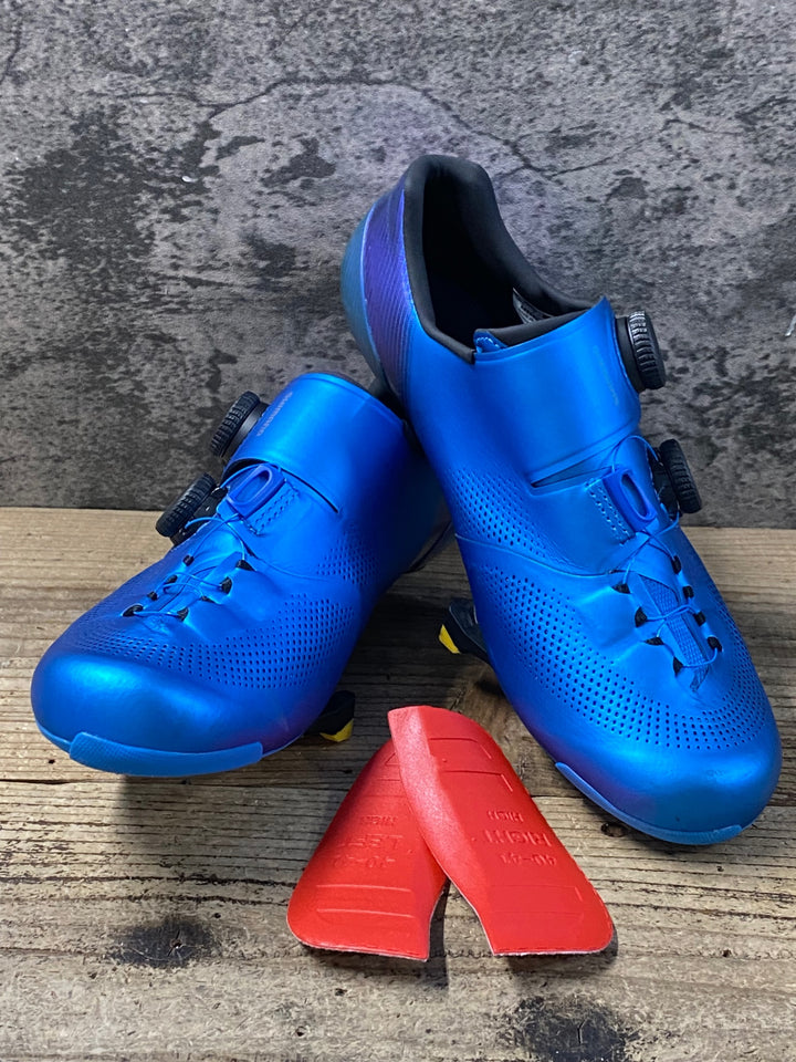 KD185 シマノ SHIMANO エスファイア S-PHYRE SH-RC903M B01E ビンディングシューズ EU41 WIDE 3穴 青