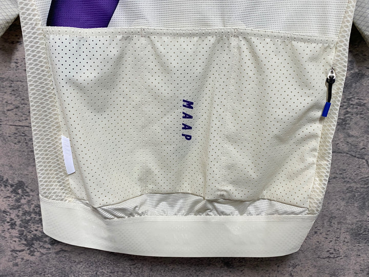 JQ533 マープ MAAP WOMEN'S PRO FIT JERSEY 半袖サイクルジャージ ベージュ紫 S