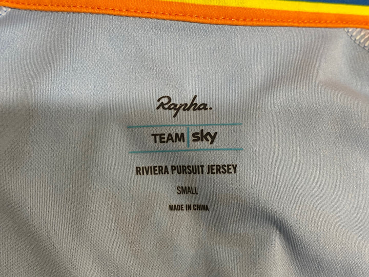 JW056 ラファ Rapha TEAM SKY RIVIERA PURSUIT JERSEY 半袖サイクルジャージ 青 S