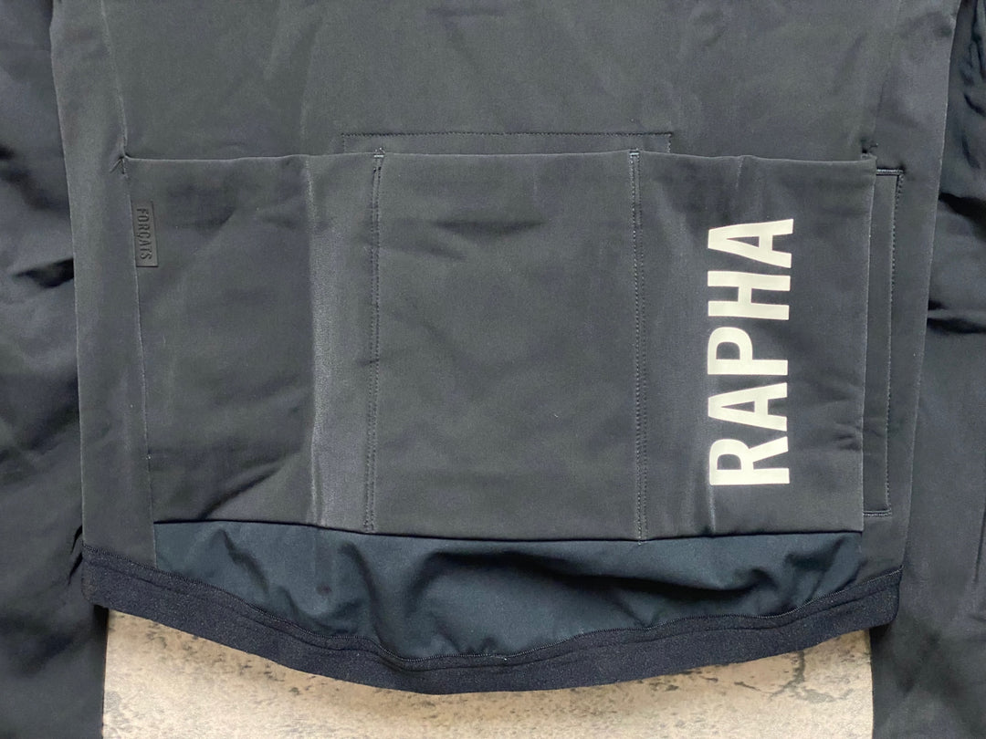 JP161 ラファ Rapha PRO TEAM TRAINING JACKET 長袖 サイクルジャケット 黒 M 裏起毛 ※起毛,毛玉