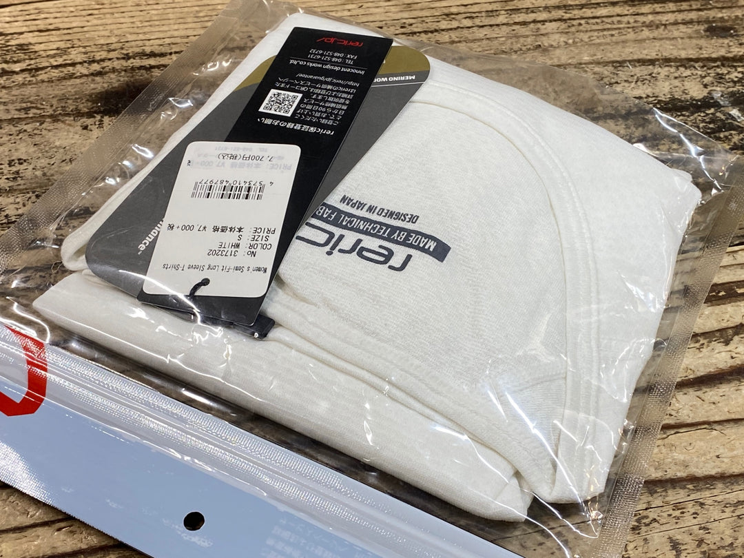 JW020 レリック reric Women's Semi-Fit Long Sleeve T-shirts 長袖ベースレイヤー 白 S レディース