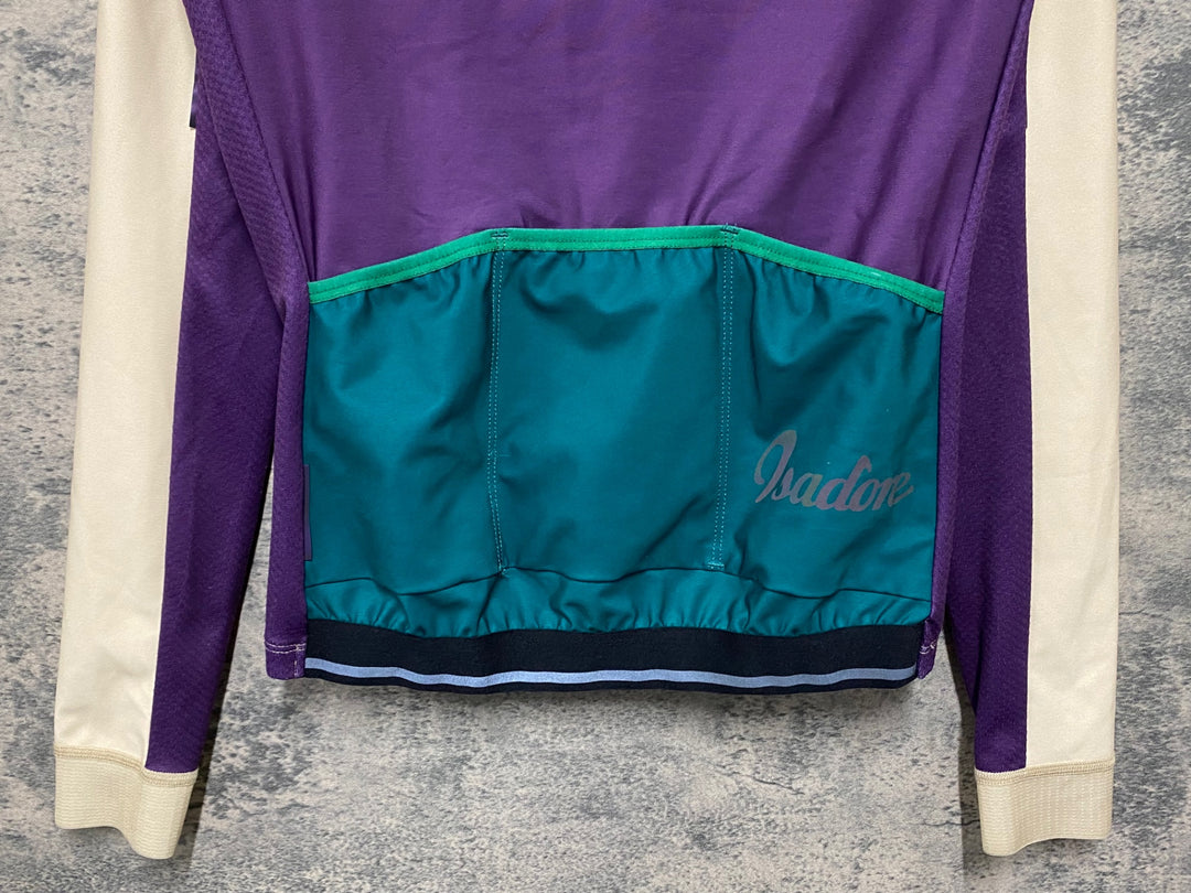 JV358 イザドア Isadore Alternative long sleeve jersey 長袖サイクルジャージ 紫緑ベージュ S レディース 裏起毛