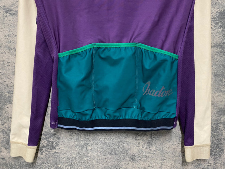JV358 イザドア Isadore Alternative long sleeve jersey 長袖サイクルジャージ 紫緑ベージュ S レディース 裏起毛