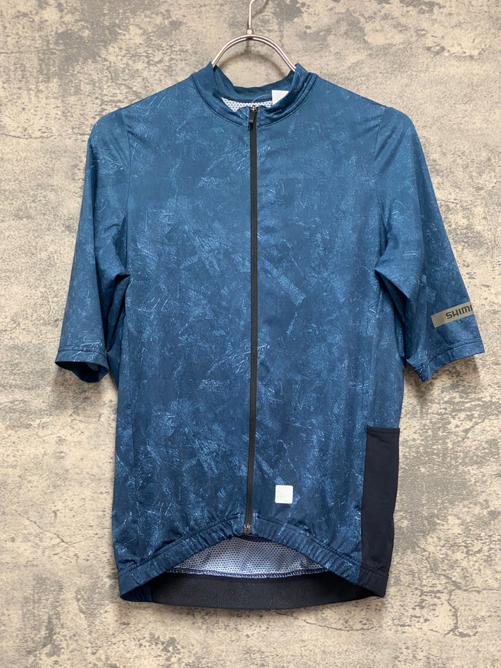KL134 シマノ SHIMANO EVOLVE 半袖 サイクルジャージ 紺 M