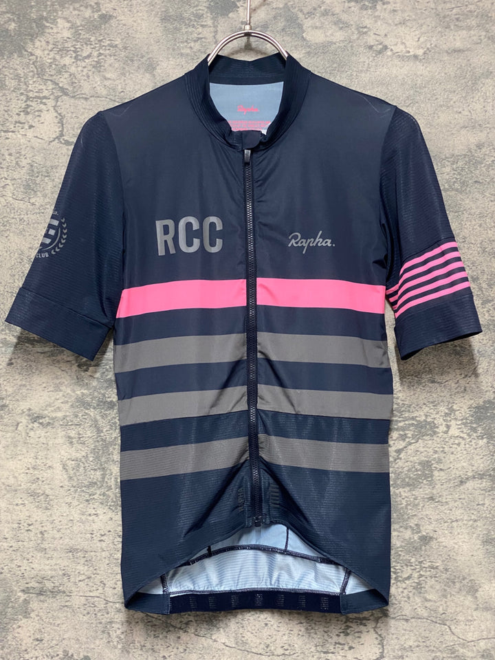 KM427 ラファ Rapha RCC PRO TEAM JERSEY 半袖 サイクルジャージ 紺 XS