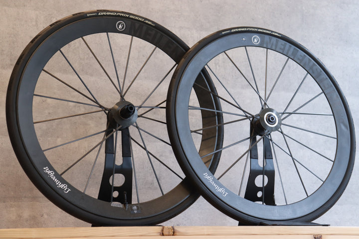 【訳あり】 ライトウエイト LIGHTWEIGHT マイレンシュタイン MEILENSTEIN EVO カーボン チューブレス ホイールセット シマノ11S/12S 【さいたま浦和店】