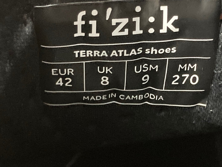 KL779 フィジーク fizik テラ TERRA ATLAS ビンディングシューズ EU42 2穴 グレー ※アウトソールひび割れ