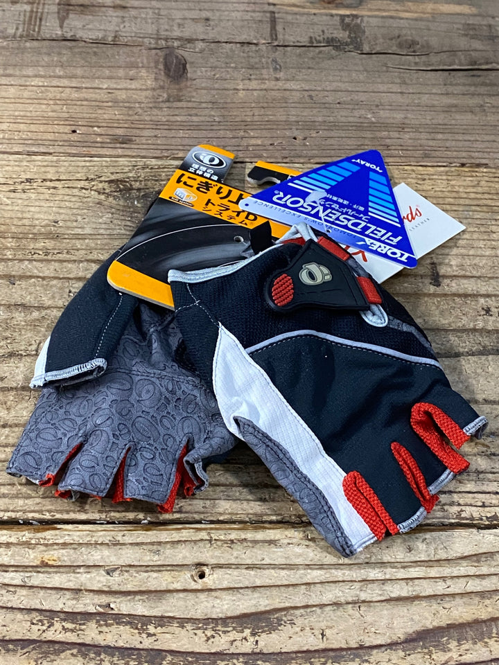 KK282 パールイズミ PEARL iZUMi 指切り グローブ 黒 赤 L