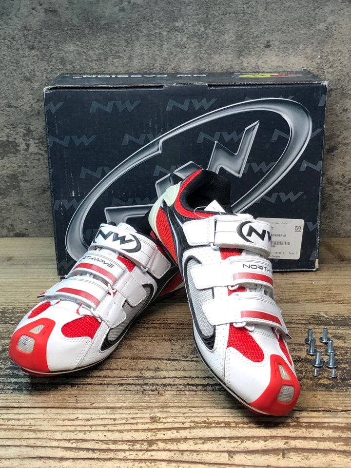 JR510 ノースウェーブ NORTHWAVE AERLITE 3 shoes ビンディングシューズ 黒赤白 EU40