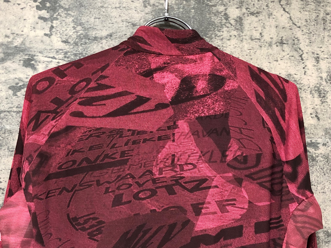 KM922 ラファ Rapha PRO TEAM LONG SLEEVE THERMAL JERSEY ROAD GRAFFITI 長袖 サイクルジャージ ピンク L