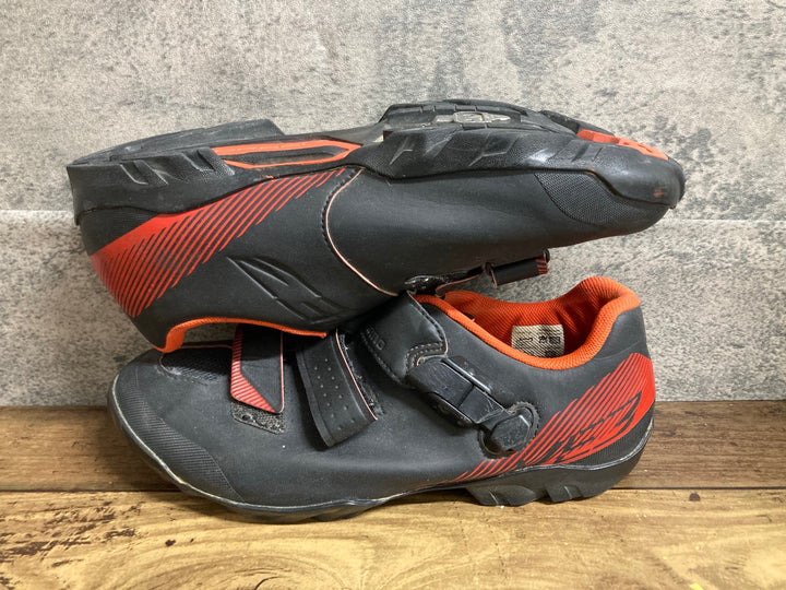 JY084 シマノ SHIMANO ME3 SH-ME300-E ビンディングシューズ EU42 黒赤 2穴