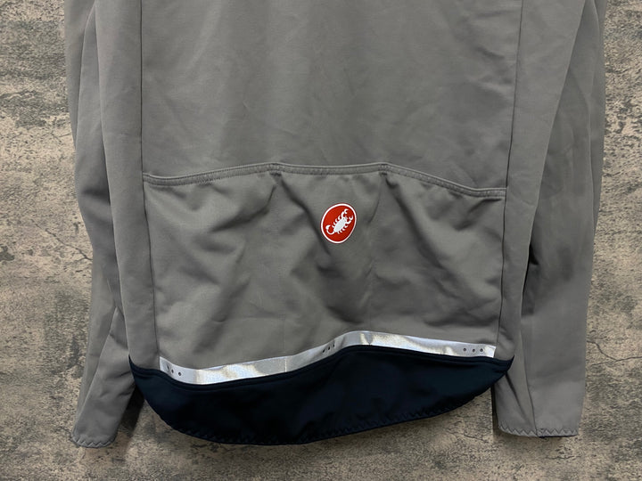 KB699 カステリ CASTELLI ROSSO CORSA Perfetto RoS 2 GORE-TEX Infinium Windstopper 長袖 サイクルジャケット シェル グレー M