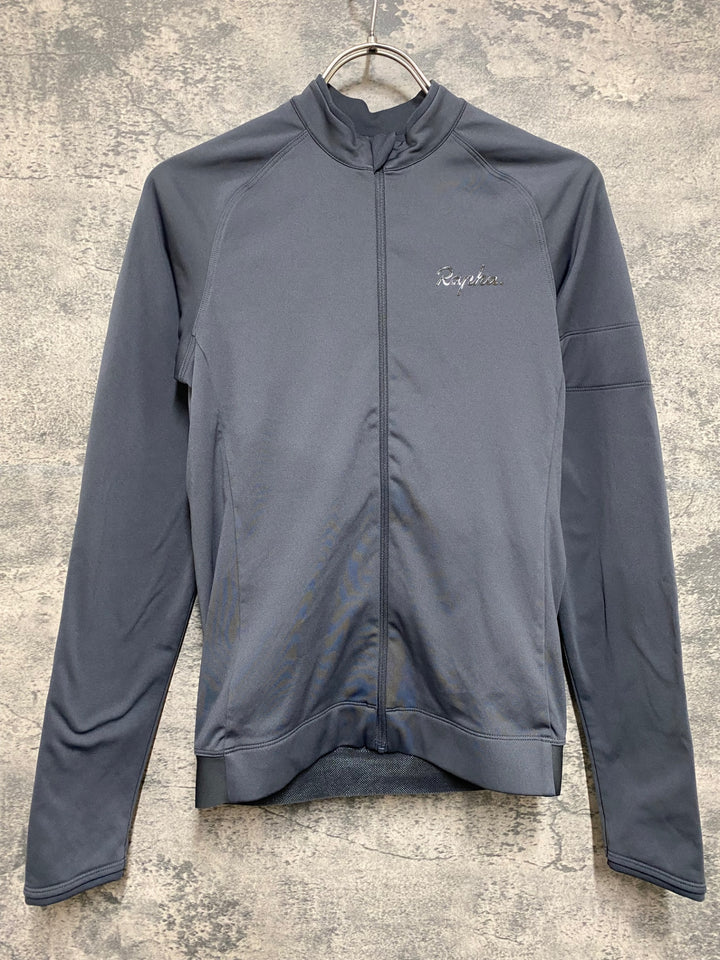 JN226 ラファ Rapha WOMEN'S LONG SLEEVE CORE JERSEY 長袖 サイクルジャージ グレー XS 裏起毛 レディース