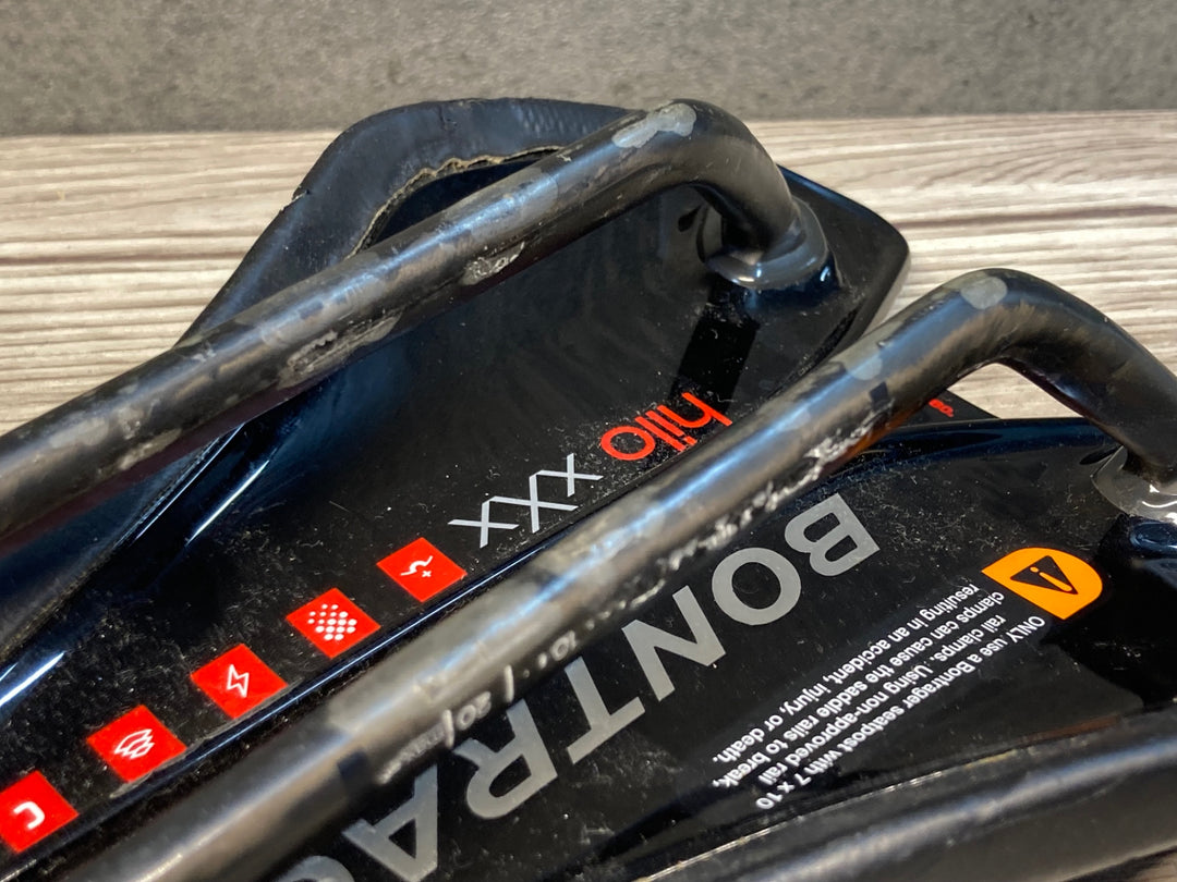 JJ664 ボントレガー BONTRAGER HILO XXX サドル 黒 カーボンレール ※座面加水分解、レール固定傷大のためジャンク