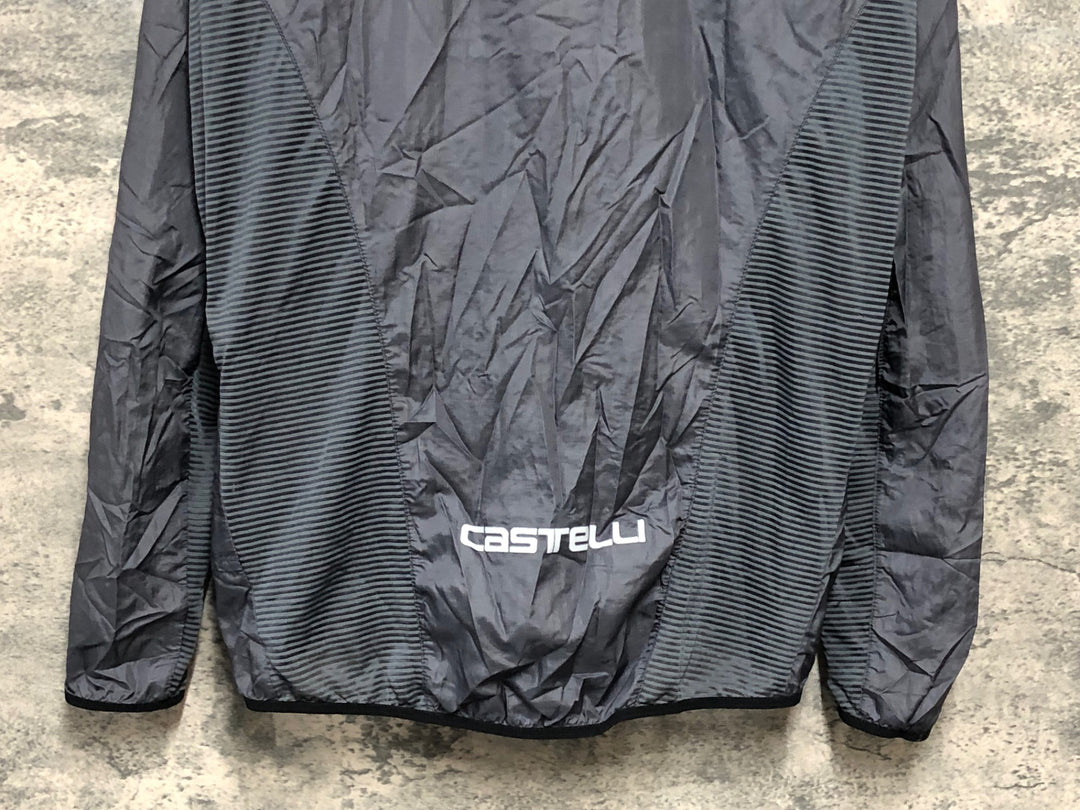 KA349 カステリ CASTELLI 長袖 サイクルジャケット グレー L 裏起毛
