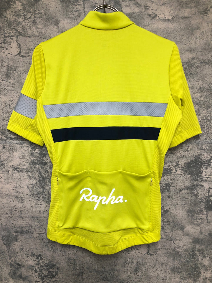 KL638 ラファ Rapha BREVET 半袖 サイクルジャージ 黄 XS