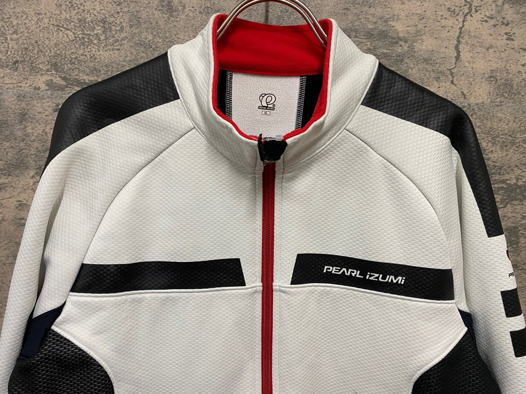 KG272 パールイズミ PEARL iZUMi 長袖 サイクルジャージ 白 黒 XL 裏起毛
