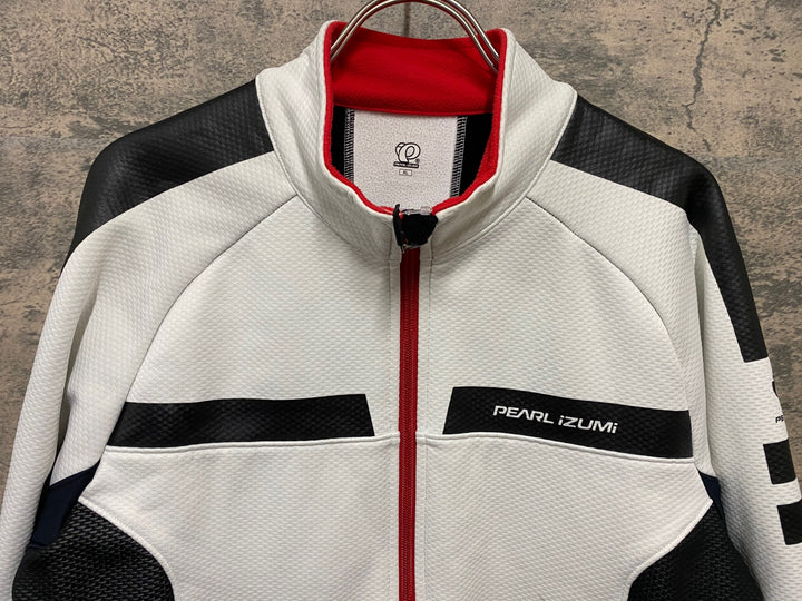 KG272 パールイズミ PEARL iZUMi 長袖 サイクルジャージ 白 黒 XL 裏起毛