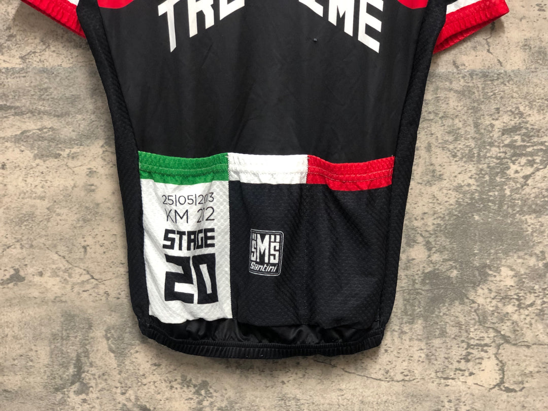 KK801 サンティーニ SANTINI 半袖 サイクルジャージ 赤黒 S