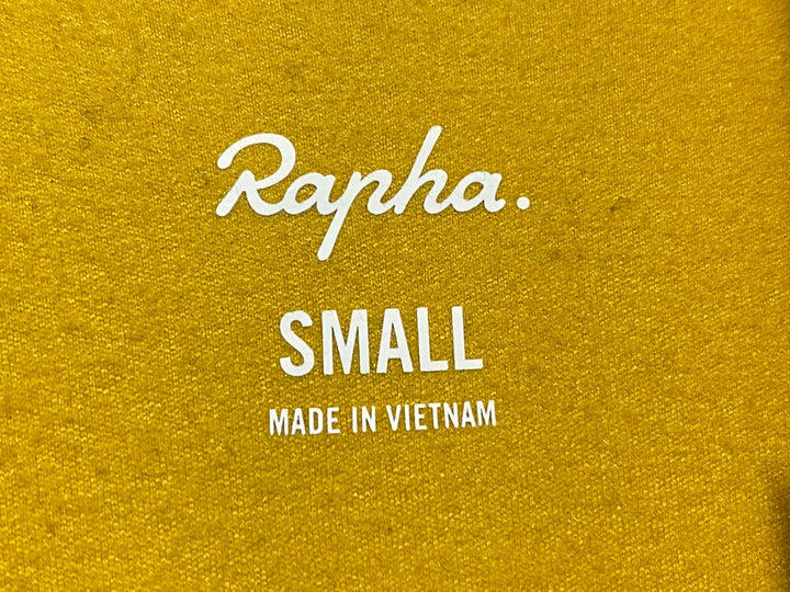 JY704 ラファ Rapha CORE LONG SLEEVE JERSEY 長袖 サイクルジャージ 黄 S 裏起毛