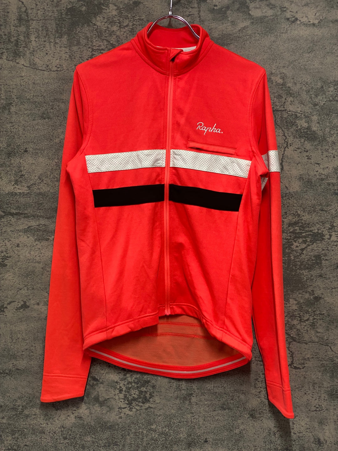 JM820 ラファ Rapha BREVET JERSEY 長袖 サイクルジャージ ピンク S ※反射材劣化