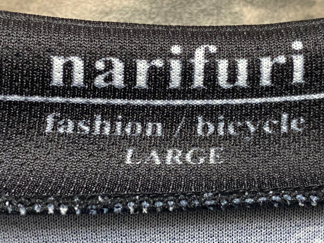 JZ595 ナリフリ narifuri 半袖 サイクルジャージ 黒 白 L