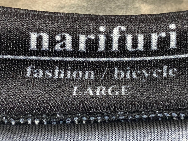 JZ595 ナリフリ narifuri 半袖 サイクルジャージ 黒 白 L