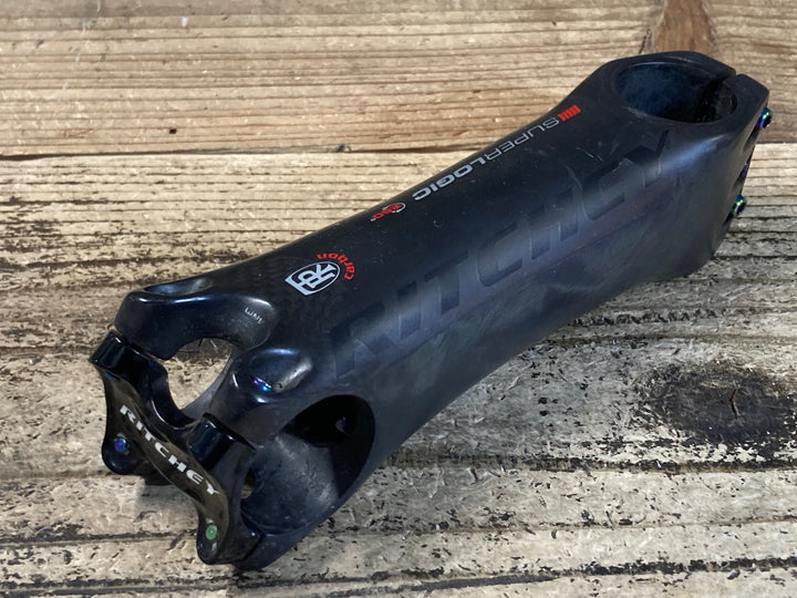 JP975 リッチー RITCHEY スーパーロジック SUPERLOGIC C260 カーボン ステム 130mm Φ31.8 OS ※ボルト非純正、クラックのためジャンク