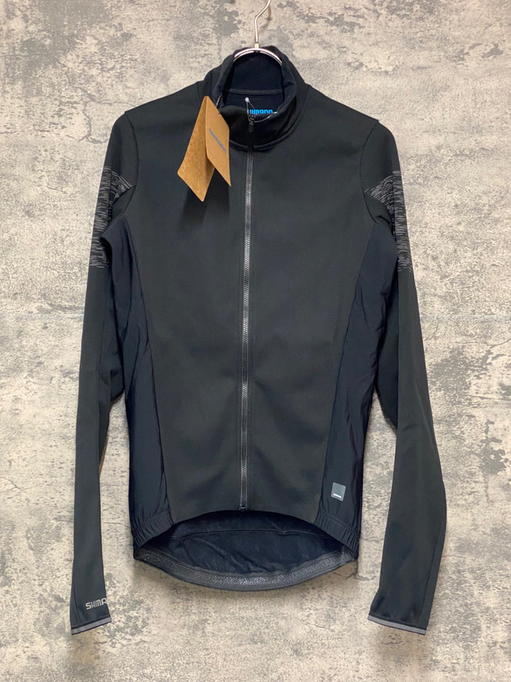 JY876 シマノ SHIMANO 長袖 サイクルジャケット 黒 M 裏起毛