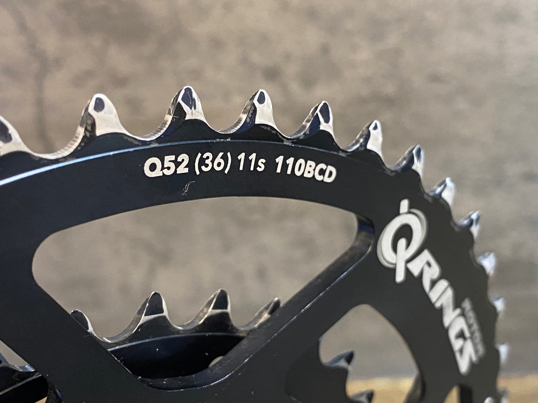 JN317 ローター ROTOR 2 IN POWER Q-RINGS パワーメーター クランクセット 170mm 52/36T 11S Φ30 ※カバー切れ,操作不良のためジャンク