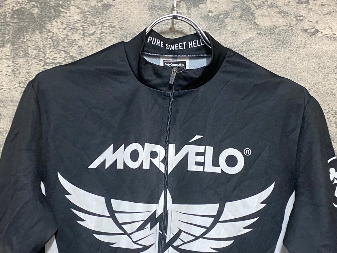 KJ266 モルベロ MORVELO 半袖 サイクルジャージ 黒 XS