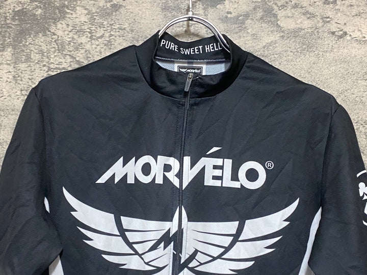 KJ266 モルベロ MORVELO 半袖 サイクルジャージ 黒 XS