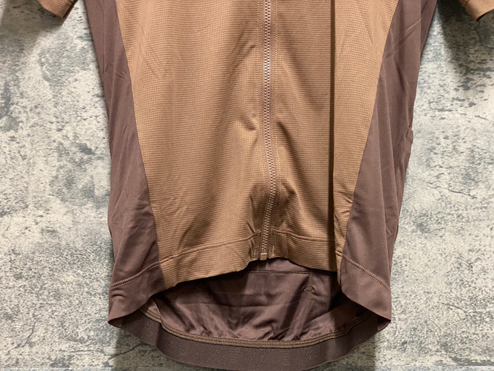 KP871 ラファ Rapha PRO TEAM TRAINING JERSEY 半袖 サイクルジャージ 茶 M
