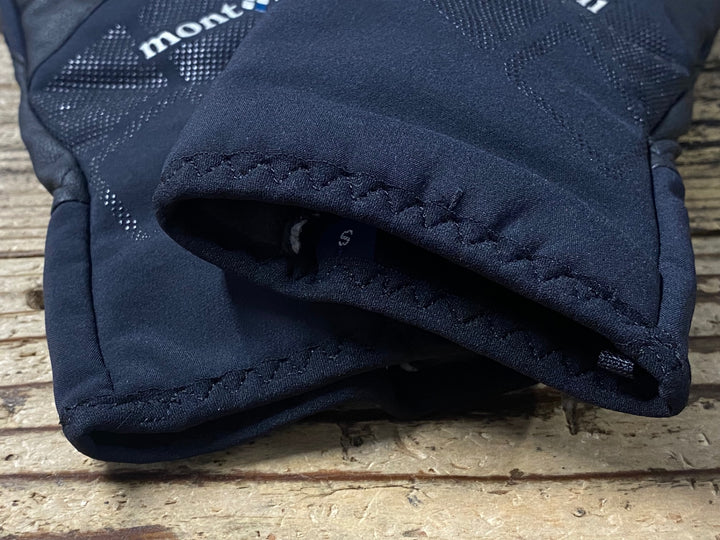 KD478 モンベル mont-bell 長指 グローブ 黒 S 裏起毛 GORE WINDSTOPPER
