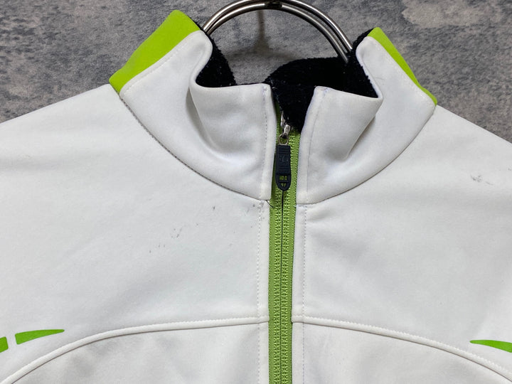 JM279 パールイズミ PEARL iZUMi 長袖 サイクルジャケット 白 黄緑 L 裏起毛