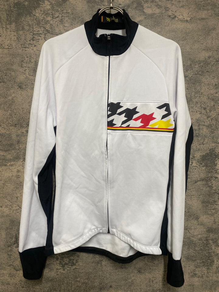 JN808 リオンドカペルミュール Lion de Kapelmuur 長袖 サイクルジャケット 裏起毛 L 白