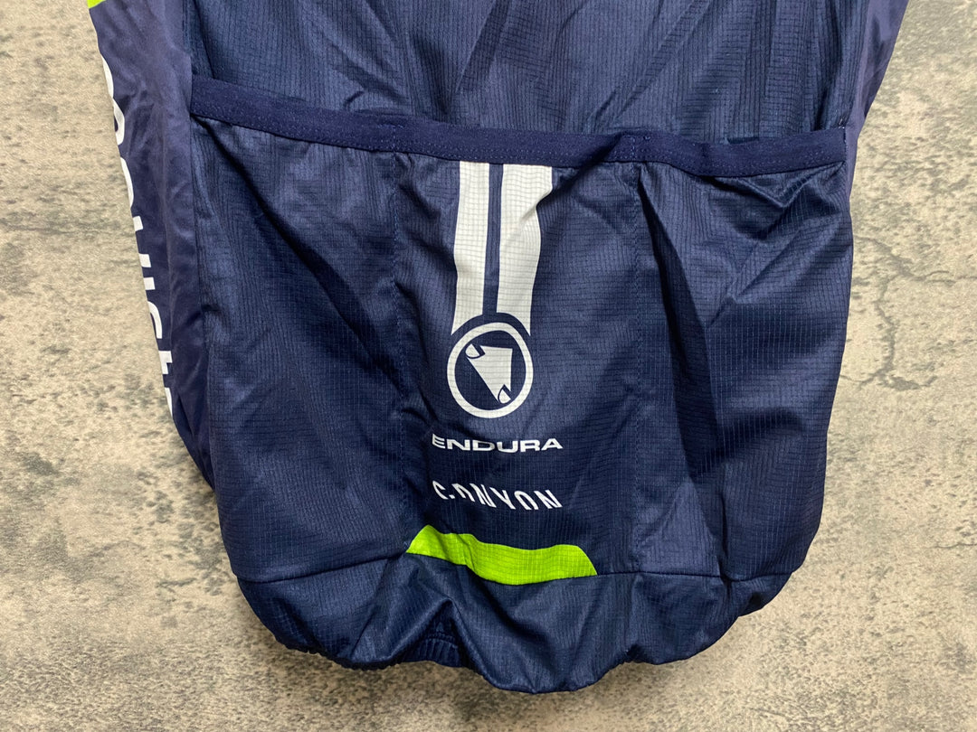 JS486 エンデュラ ENDURA ジレ サイクルベスト 濃紺 S movistar