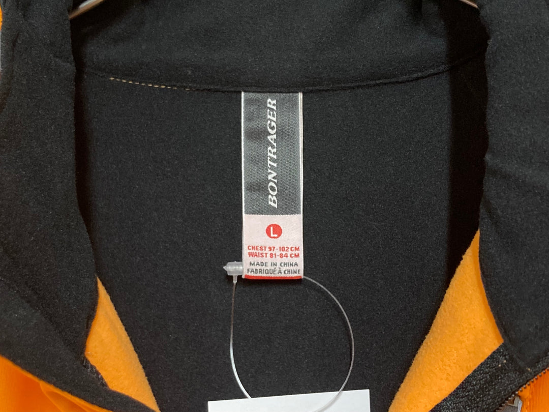 KK445 ボントレガー BONTRAGER 長袖 サイクルジャケット オレンジ 黒 L 裏起毛