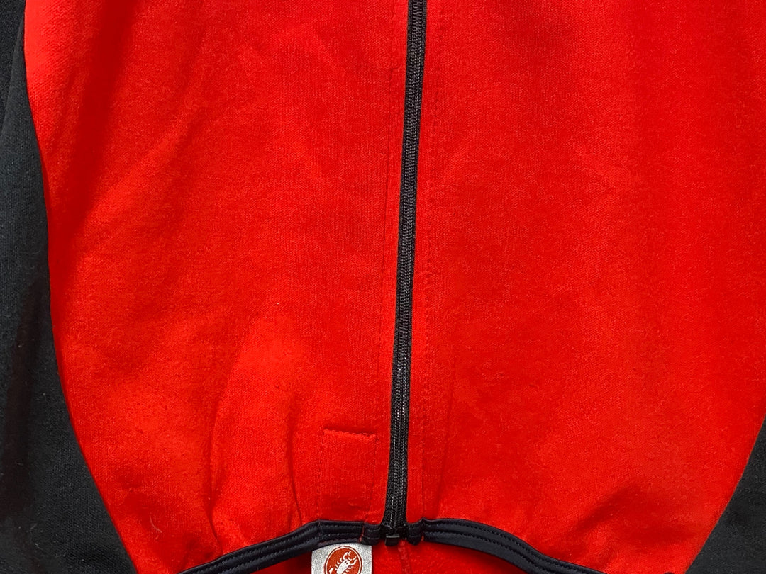 JF446 カステリ CASTELLI ROSSOCORSA 長袖 サイクルジャケット 赤 L