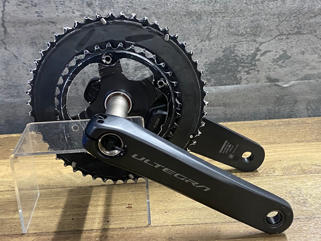 JY756 シマノ SHIMANO アルテグラ ULTEGRA FC-R8100-P 170mm 50/34T 両足計測パワーメーター クランクセット 接続確認済 ※取付ボルト欠品