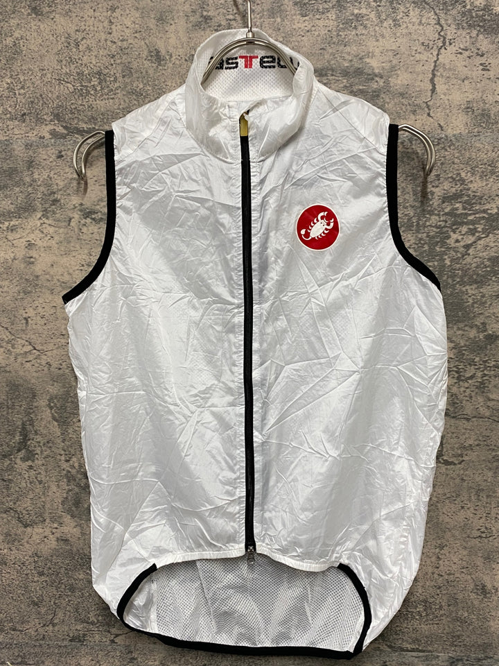 KM218 カステリ CASTELLI サイクルベスト ジレ 白 S