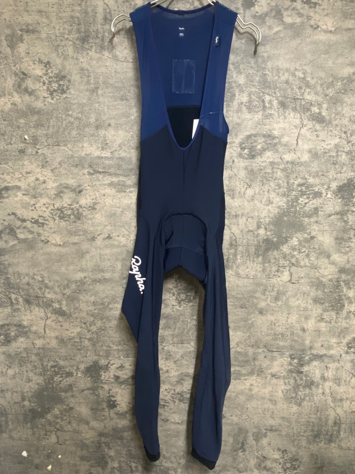 KA298 ラファ Rapha CLASSIC WINTER TIGHTS WITH PAD ビブタイツ 濃紺 S 裏起毛 ※動物の毛