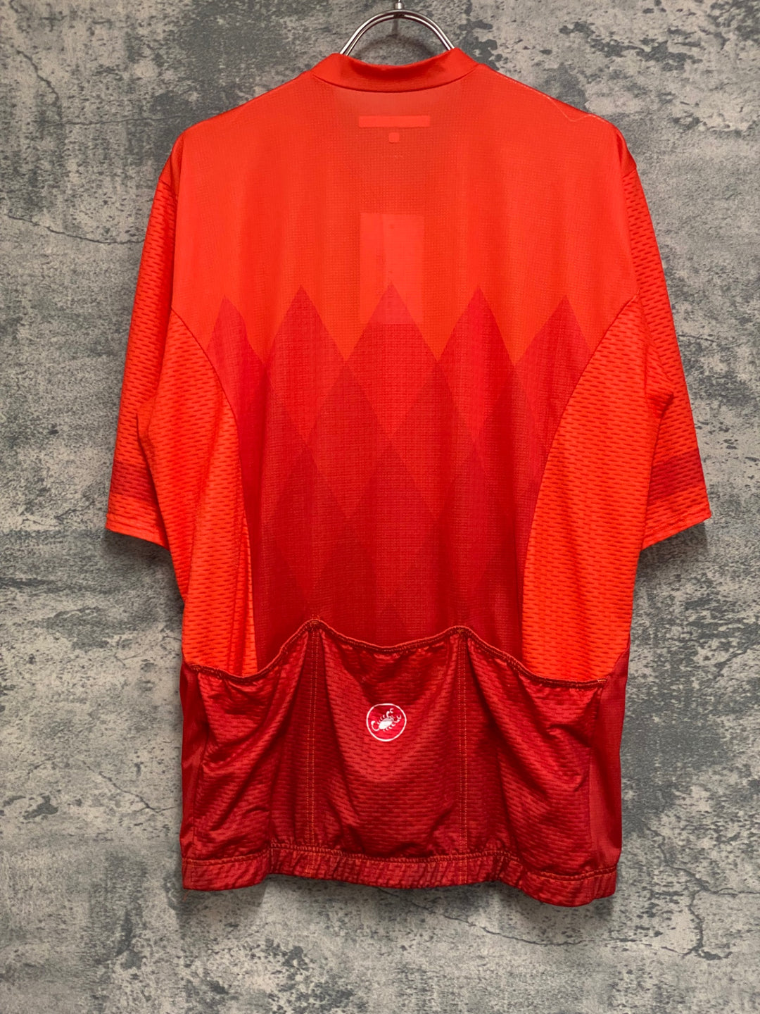 KG574 カステリ CASTELLI 半袖 サイクルジャージ オレンジ XL
