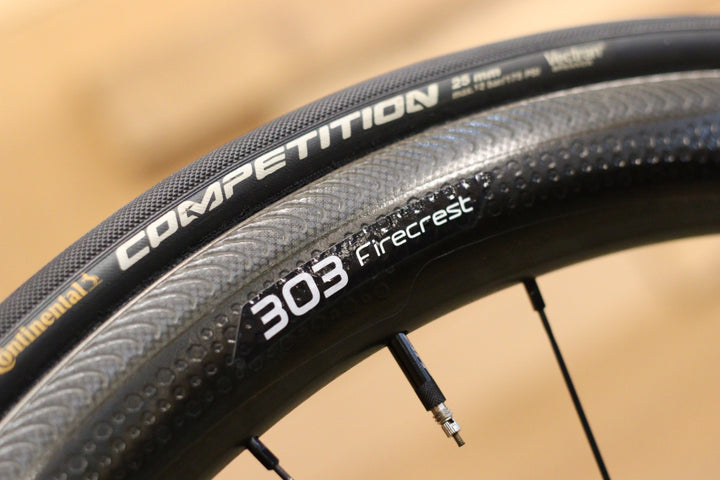 訳あり品 ジップ ZIPP 303 ファイアクレスト Firecrest カーボン チューブラー ホイールセット シマノ 12/11S 【立川店】