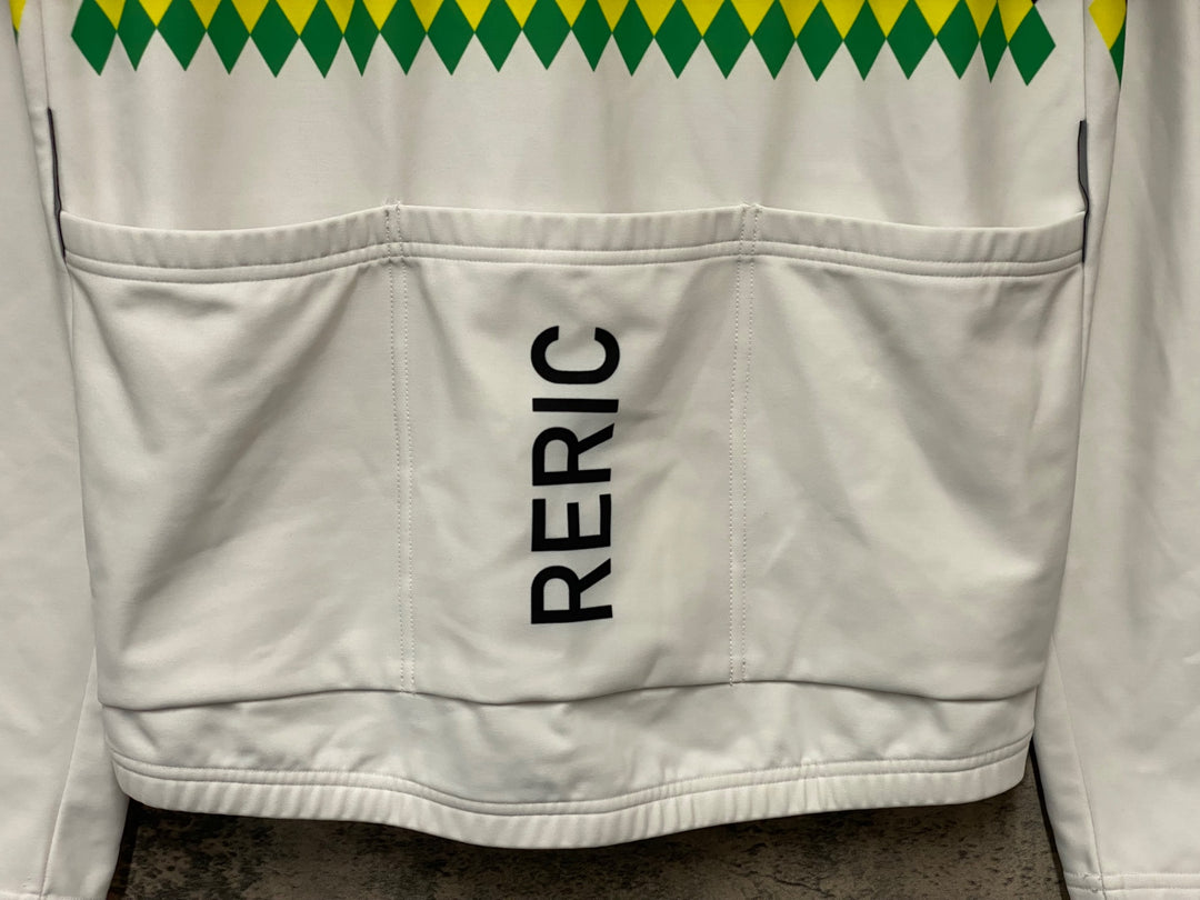 JZ012 レリック RERIC 長袖 サイクルジャージ 白 M 裏起毛
