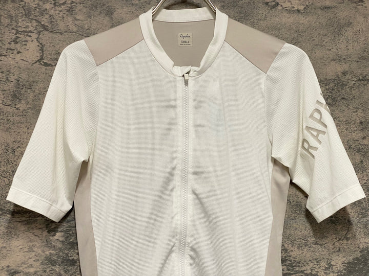 KM416 ラファ Rapha MENS PRO TEAM JERSEY 半袖 サイクルジャージ 白 ベージュ S