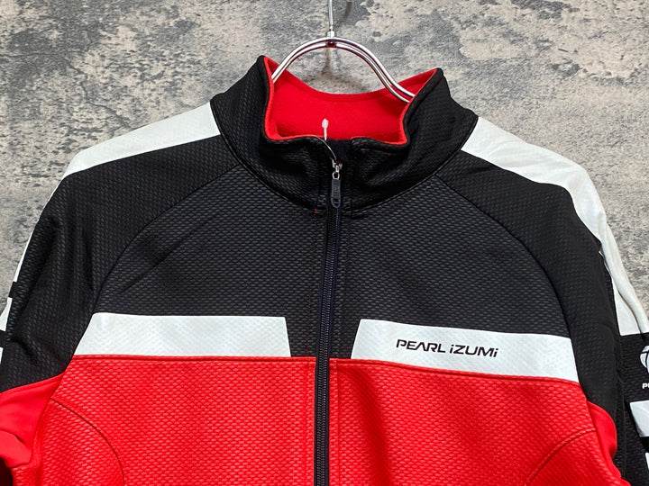 KN292 パールイズミ PEARL iZUMi 長袖 サイクルジャケット 赤 黒 XL 裏起毛
