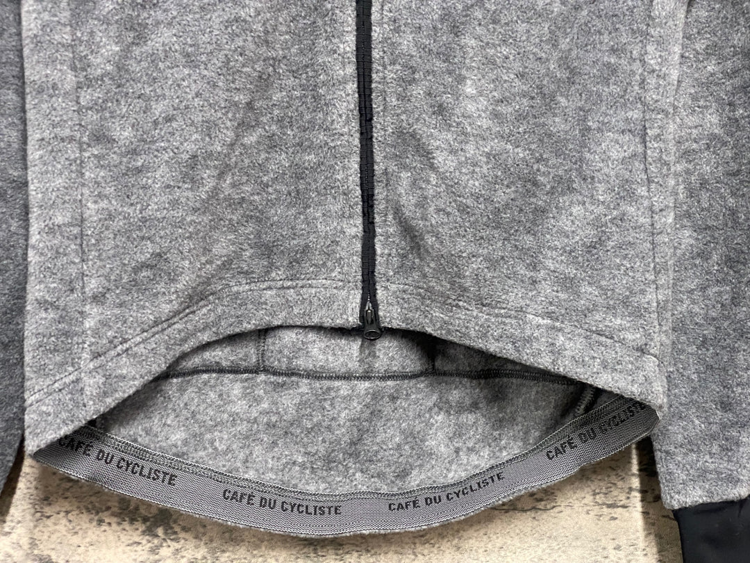 KE381 カフェドシクリステ CAFE DU CYCLISTE Alphosine Man 長袖 サイクルジャケット グレー XS フリース生地